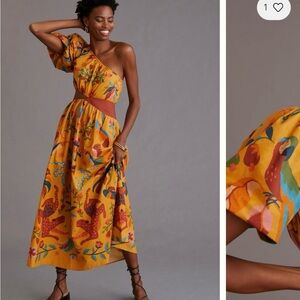 Vibrant Farm Rio One-Shoulder Dress